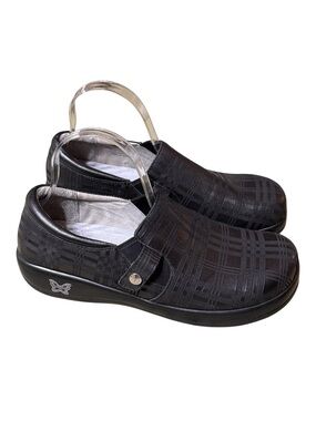 Alegria Keli Plaid Shoes Size 41 Black